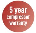 5 year compressor warranty