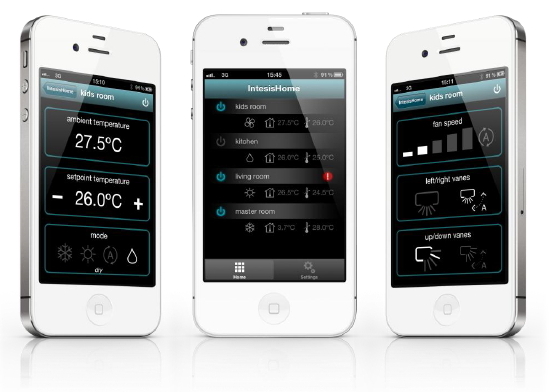 Panasonic IntesisHome screen iPhone